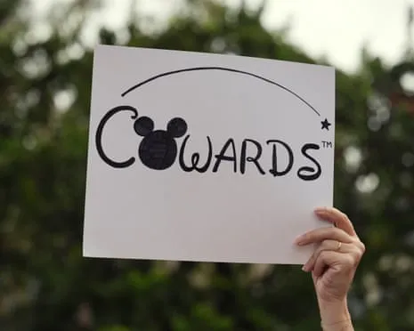 Hundreds Demonstrate Outside Disney Headquarters Over ‘Un-American’ Jimmy Kimmel Cancellation